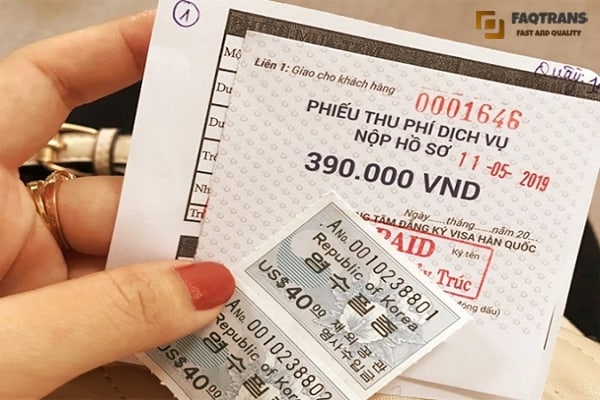 Lệ phí xin thị thực du lịch Hàn Quốc