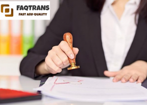 Professional notarized translation service of academic transcripts at FAQTRANS