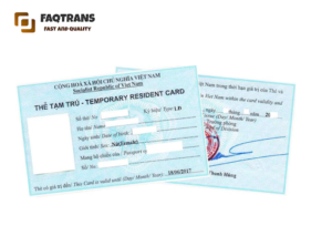 What is a Temporary Residence Card in Vietnam?