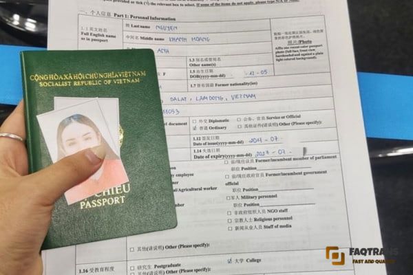 Những lưu ý khi dịch hồ sơ xin visa Trung Quốc