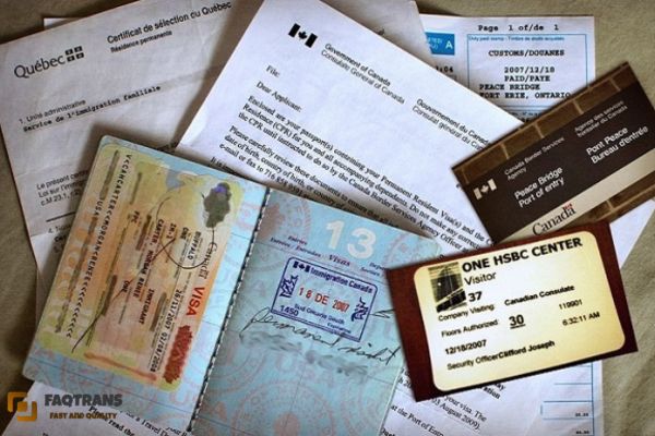 Quy trình dịch thuật công chứng hồ sơ xin visa Canada