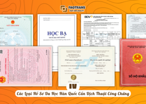 Hồ sơ du học Hàn Quốc thường dịch công chứng