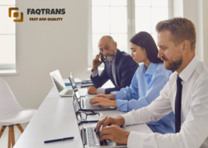 Premium corporate portfolio and legal document translation services at FAQTrans